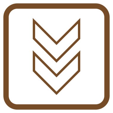 Vektör simgesi bir çerçeve içinde aşağı kaydır