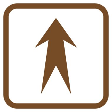 Vektör simgesi bir çerçeve içinde yukarı ok