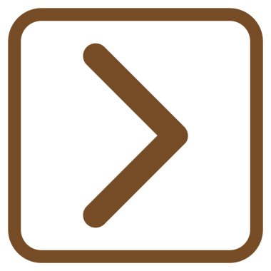 Yöne doğru vektör simgesi bir çerçeve içinde