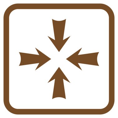 Oklar vektör simgesi bir çerçeve içinde azaltmak