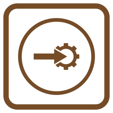 COG Tümleştirme vektör simgesi bir çerçeve içinde