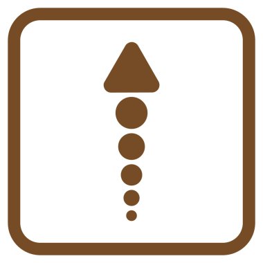 Vektör simgesi bir çerçeve içinde yukarı ok