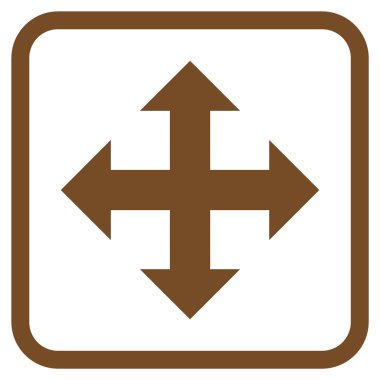 Genişletin okları vektör simgesi bir çerçeve içinde