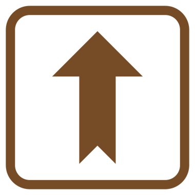 Vektör simgesi bir çerçeve içinde yukarı ok