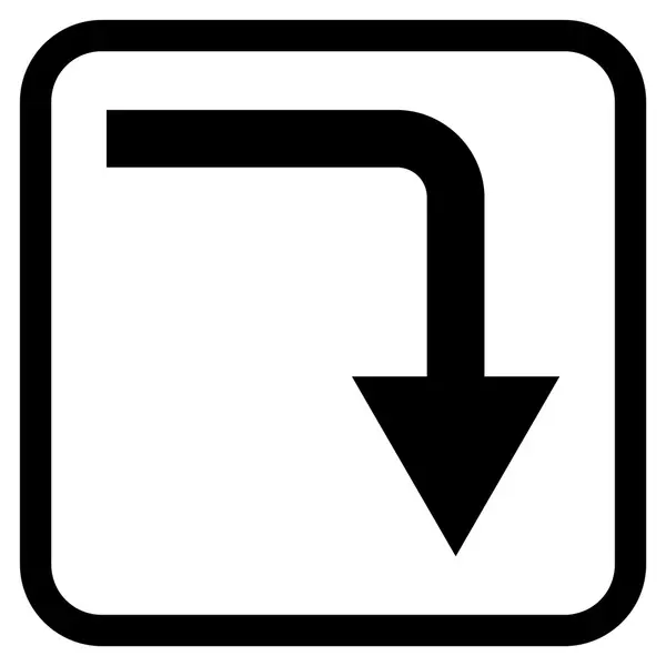Vektor-Symbol in einem Frame herunterdrehen — Stockvektor