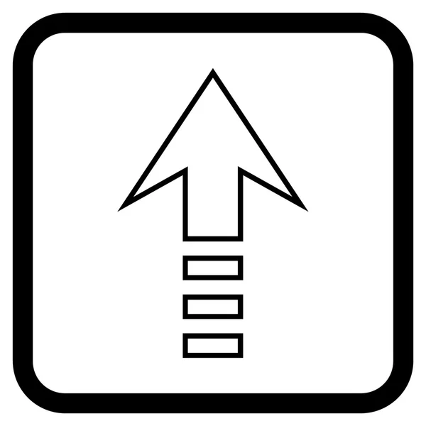 Enviar icono de vector en un marco — Vector de stock