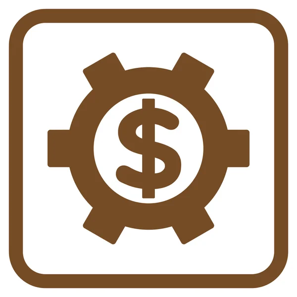 Configurações Financeiras vetor ícone em um quadro — Vetor de Stock