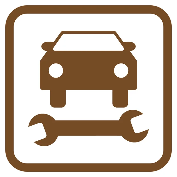 Vector de reparación de coche icono en un marco — Vector de stock