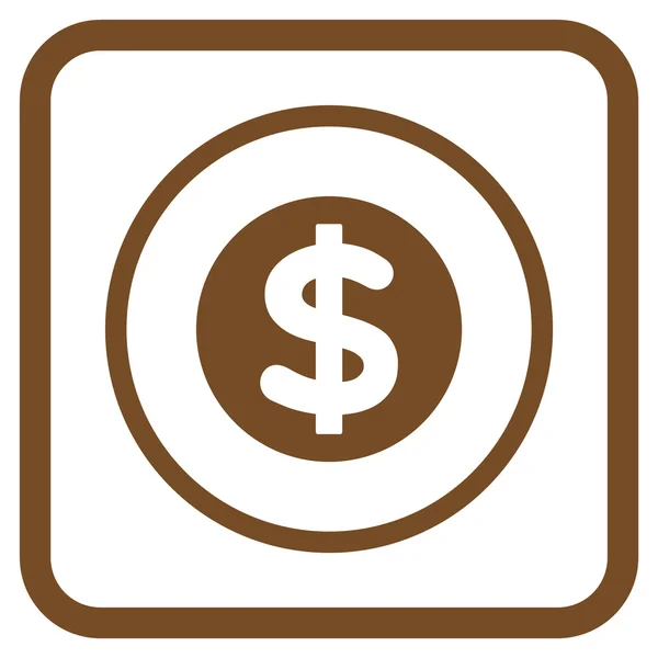 Finance Vector Icon In a Frame — Stock Vector