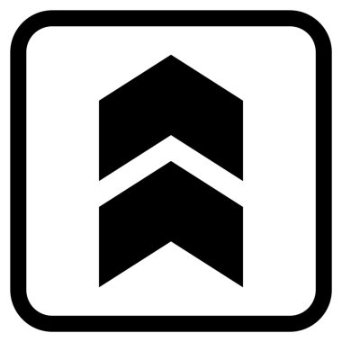 Vektör simgesi bir çerçeve içinde yukarı kayması