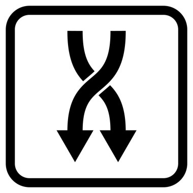 Vektör simgesi aşağı okları bir çerçevede shuffle