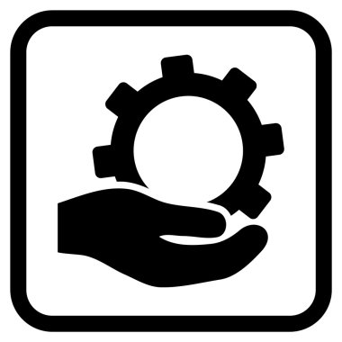 Hizmet vektör simgesi bir çerçeve içinde