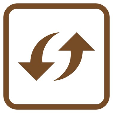 Exchange oklar bir çerçeve içinde simge vektör