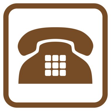 Sesi telefon vektör simgesi bir çerçeve içinde