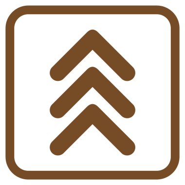 Vektör simgesi bir çerçeve içinde yukarı çift ok ucu