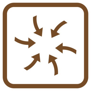 Oklar vektör simgesi bir çerçeve içinde burgu