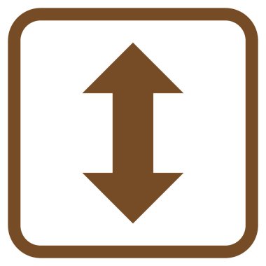 Dikey Exchange oklar bir çerçeve içinde simge vektör