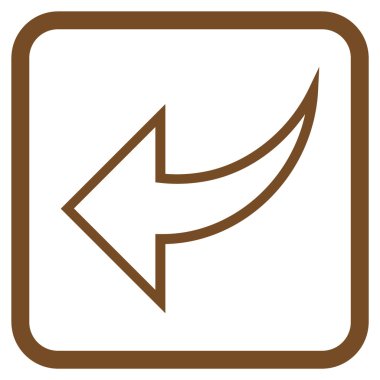 Vektör simgesi bir çerçeve içinde geri al