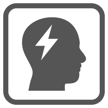 Beyin fırtınası vektör simgesi bir çerçeve içinde