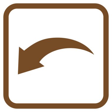 Vektör simgesi bir çerçeve içinde geri al