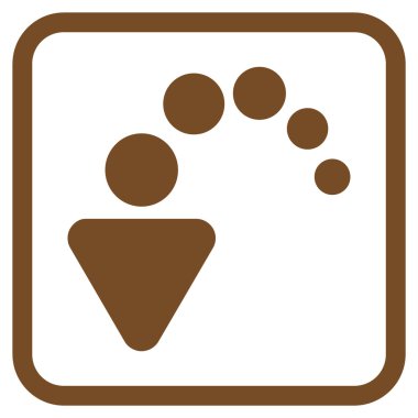 Vektör simgesi bir çerçeve içinde geri al