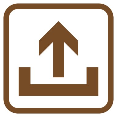 Vektör simgesi bir çerçeve içinde upload