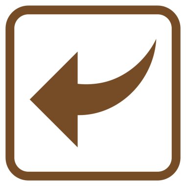 Vektör simgesi bir çerçeve içinde geri al