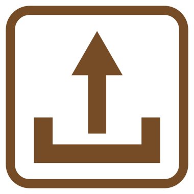 Vektör simgesi bir çerçeve içinde upload