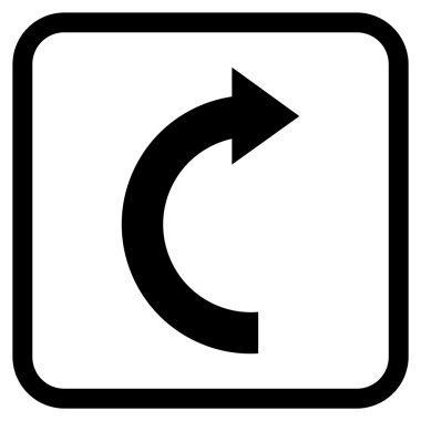 Doğru vektör simgesi bir çerçeve içinde döndürme