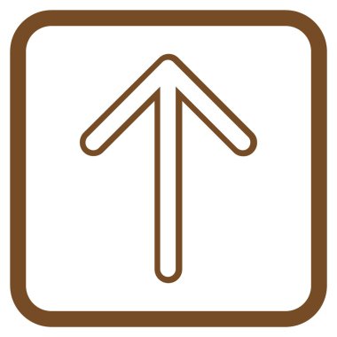 Vektör simgesi bir çerçeve içinde yukarı ok