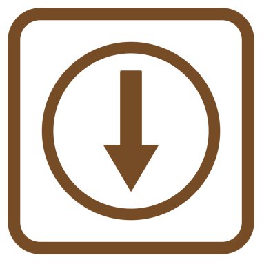 Bir çerçeve içinde yönlü ok vektör simgesi