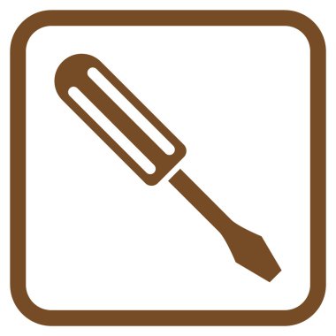 Tornavida vektör simgesi bir çerçeve içinde