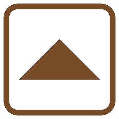 Vektör simgesi bir çerçeve içinde yukarı ok ucu