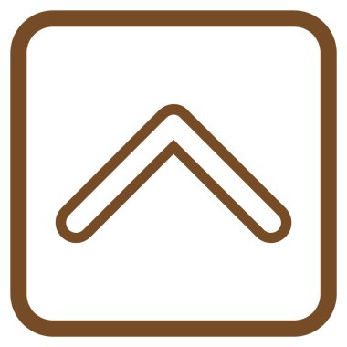 Vektör simgesi bir çerçeve içinde yukarı ok ucu