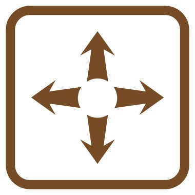 Genişletin okları vektör simgesi bir çerçeve içinde