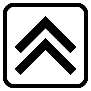 Vektör simgesi bir çerçeve içinde yukarı kayması