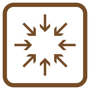 Basınç oklar bir çerçeve içinde simge vektör