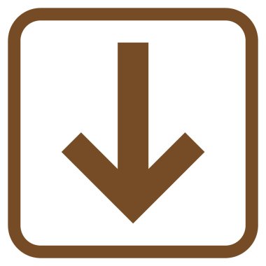 Vektör simgesi bir çerçeve içinde aşağı ok