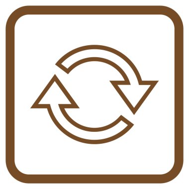 Oklar vektör simgesi bir çerçeve içinde yenileme