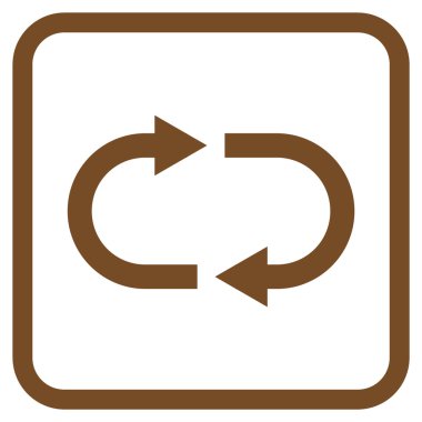 Geri dönüşüm vektör simgesi bir çerçeve içinde