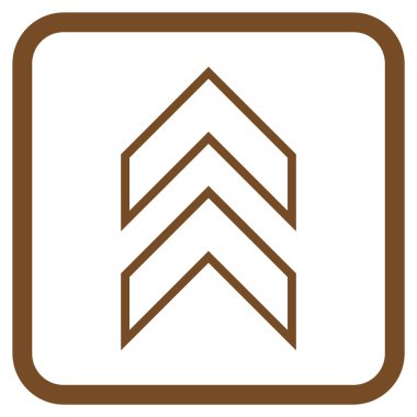 Vektör simgesi bir çerçeve içinde yukarı kayması