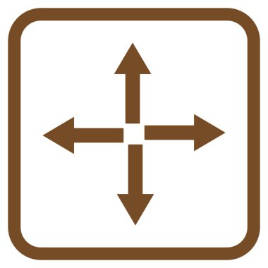 Genişletin okları vektör simgesi bir çerçeve içinde