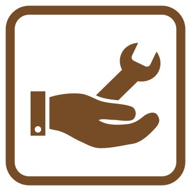 Onarım hizmeti vektör simgesi bir çerçeve içinde