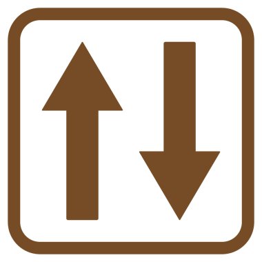 Dikey Çevir ok simge bir çerçeve içinde vektör