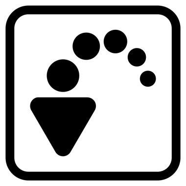 Vektör simgesi bir çerçeve içinde geri al