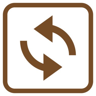 Exchange oklar bir çerçeve içinde simge vektör