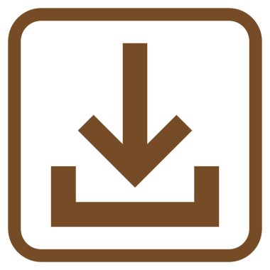 Gelen kutusu vektör simgesi bir çerçeve içinde