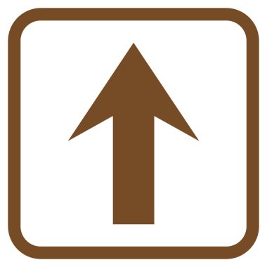 Vektör simgesi bir çerçeve içinde yukarı ok