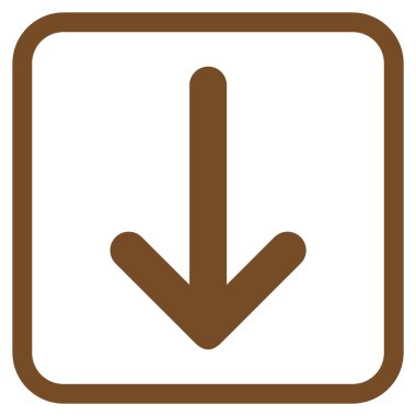 Vektör simgesi bir çerçeve içinde aşağı ok