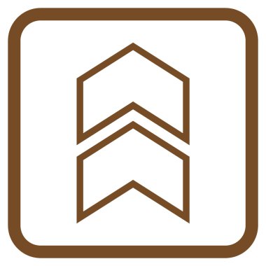 Vektör simgesi bir çerçeve içinde yukarı kayması